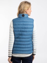 Weird Fish Blue Atissa Lightweight Padded Gilet - Image 2 of 7