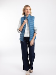 Weird Fish Blue Atissa Lightweight Padded Gilet - Image 3 of 7