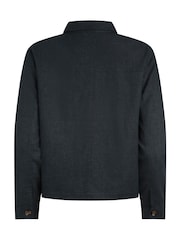 Weird Fish Blue Karsten Relaxed Linen Jacket - Image 6 of 6