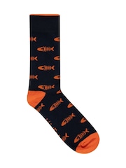 Weird Fish Blue Ronan Branded Bones Socks 3 Pack - Image 3 of 8