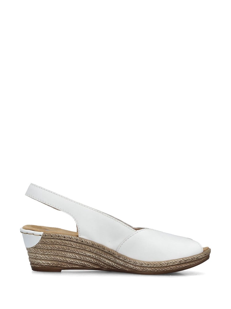 Rieker Rieker White Sandals - Imaginea 2 din 6