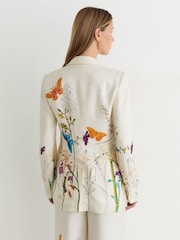 Reiss Ivory Frankie Reiss | NYBG Printed Single-Breasted Suit Blazer - Image 5 of 6
