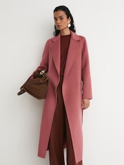 Վարդագույն - Reiss Marlowe Wool-Blend Double-Breasted Blind-Seam Coat - Պատկեր 1 9-ից