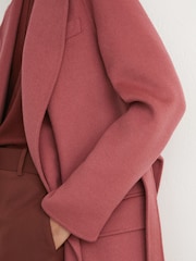 Վարդագույն - Reiss Marlowe Wool-Blend Double-Breasted Blind-Seam Coat - Պատկեր 7 9-ից