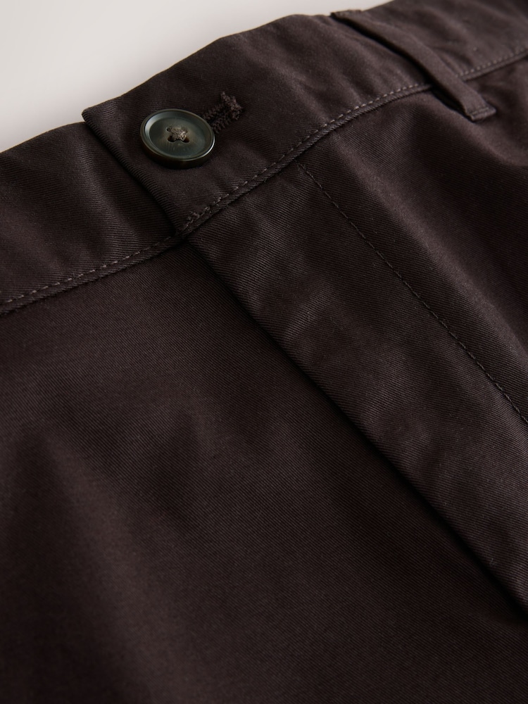 Brown Slim Fit Cotton Rich Stretch Chinos - Image 3 of 3 Brown Slim Fit Cotton Rich Stretch Chinos - Image 3 of 3