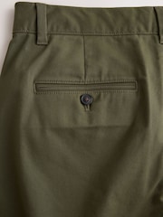 Khaki Green Straight Fit Cotton Rich Stretch Chinos - Image 10 of 10