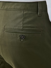 Khaki Green Straight Fit Cotton Rich Stretch Chinos - Image 6 of 10