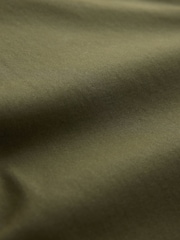 Khaki Green Straight Fit Cotton Rich Stretch Chinos - Image 8 of 10
