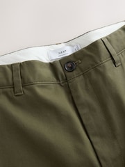 Khaki Green Straight Fit Cotton Rich Stretch Chinos - Image 9 of 10