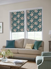Laura Ashley Teal Sutcliffe Tulips Made to Measure Roman Blind - Image 4 of 5