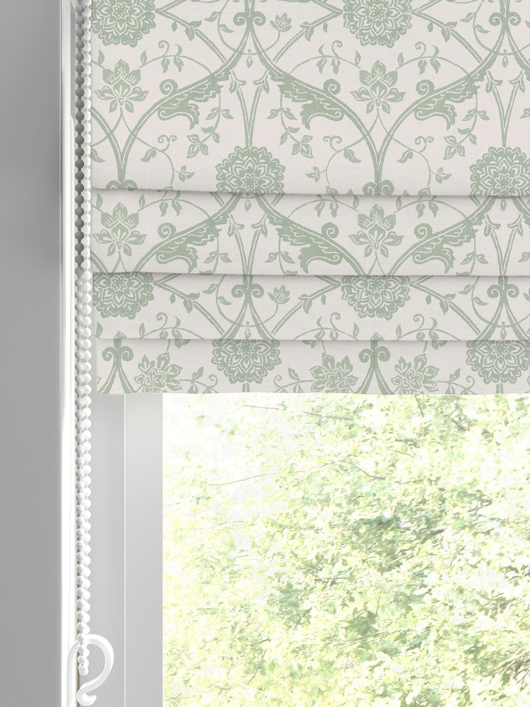 Laura Ashley Pistachio Endale Trellis Pistachio Measure Roman Blind - Image 2 of 6 Laura Ashley Pistachio Endale Trellis Pistachio Measure Roman Blind - Image 2 of 6