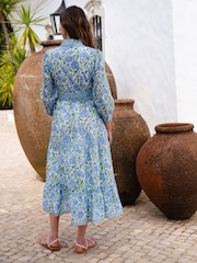 Pink City Prints Blue Kerala Dress - Image 5 of 9