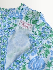 Pink City Prints Blue Kerala Dress - Image 9 of 9