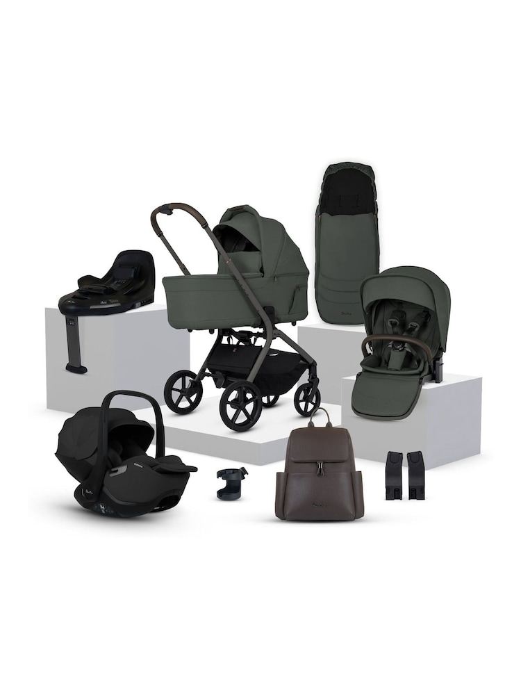 Silver Cross Pewter Breez Stroller Infant Carrier Bundle - Image 1 of 6