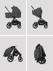 Silver Cross Pewter Breez Stroller Infant Carrier Bundle - Image 3 of 6