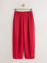Red Satin Barrel Trousers - Image 5 of 7