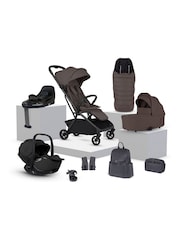 Silver Cross Chocolate Nia Compact Stroller Travel System with Accessories - Image 1 of 6