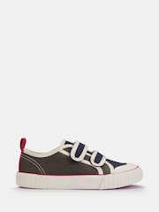 Start-Rite Khaki/navy Tide Double Bar Kids Washable Canvas Shoes - Image 1 of 7