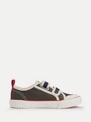 Start-Rite Khaki/navy Tide Double Bar Kids Washable Canvas Shoes - Image 3 of 7