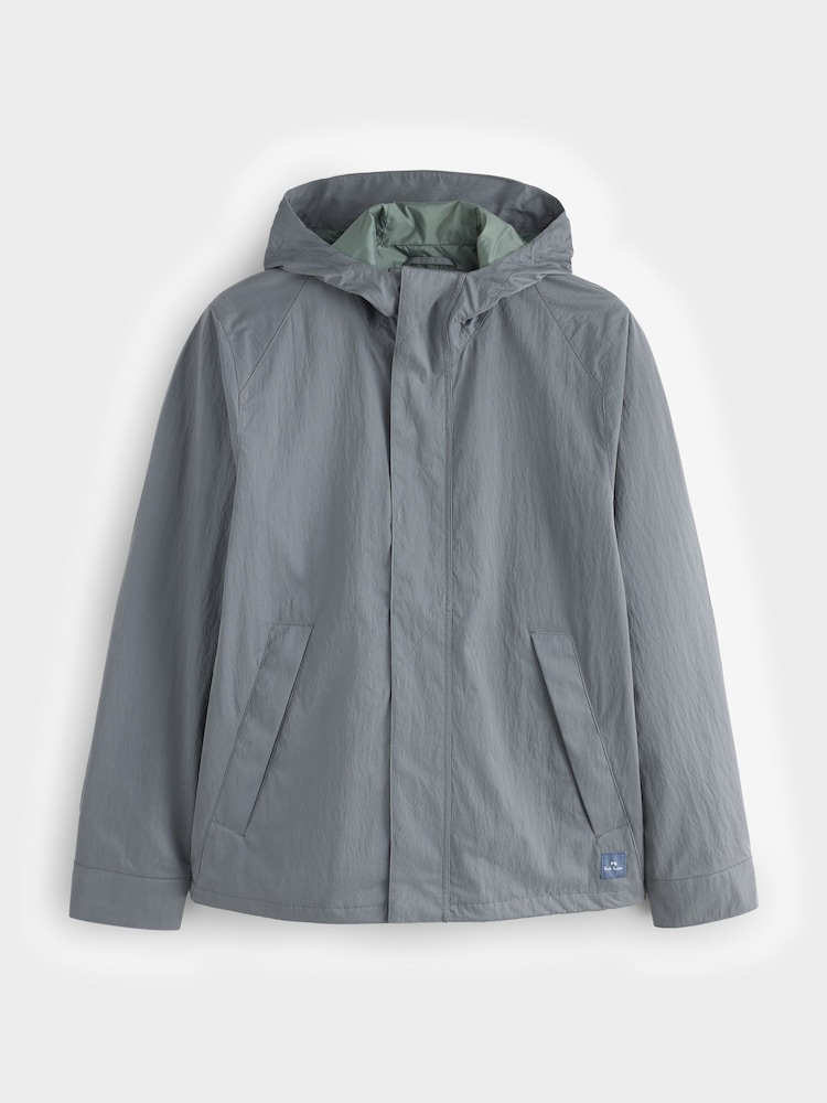 PS Paul Smith Grey Hooded Technical Windbreaker Jacket - Image 1 of 1