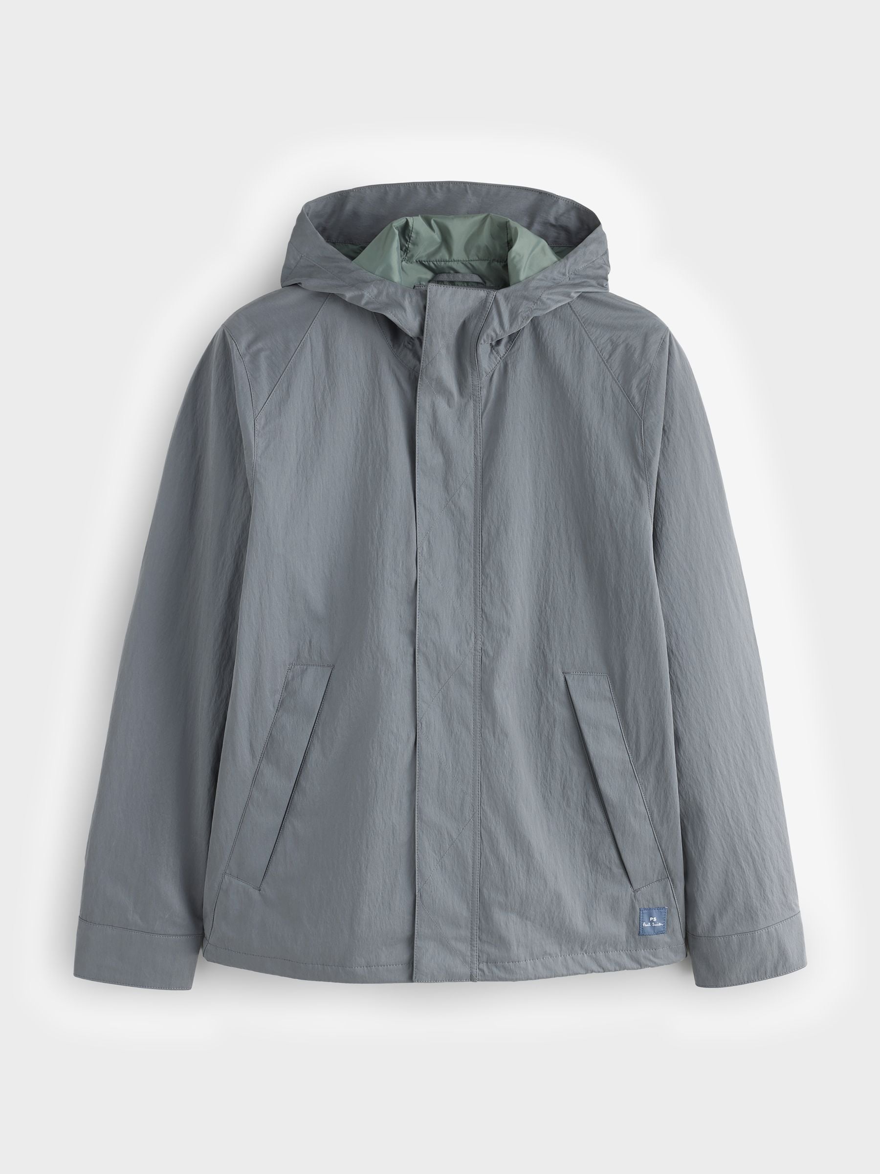 Buy PS Paul Smith Grey Hooded Technical Windbreaker Jacket from