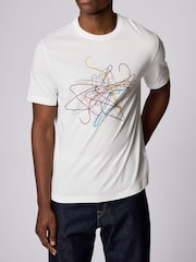 PS Paul Smith White Signature Stripe Hanger Graphic T-Shirt - Image 1 of 5