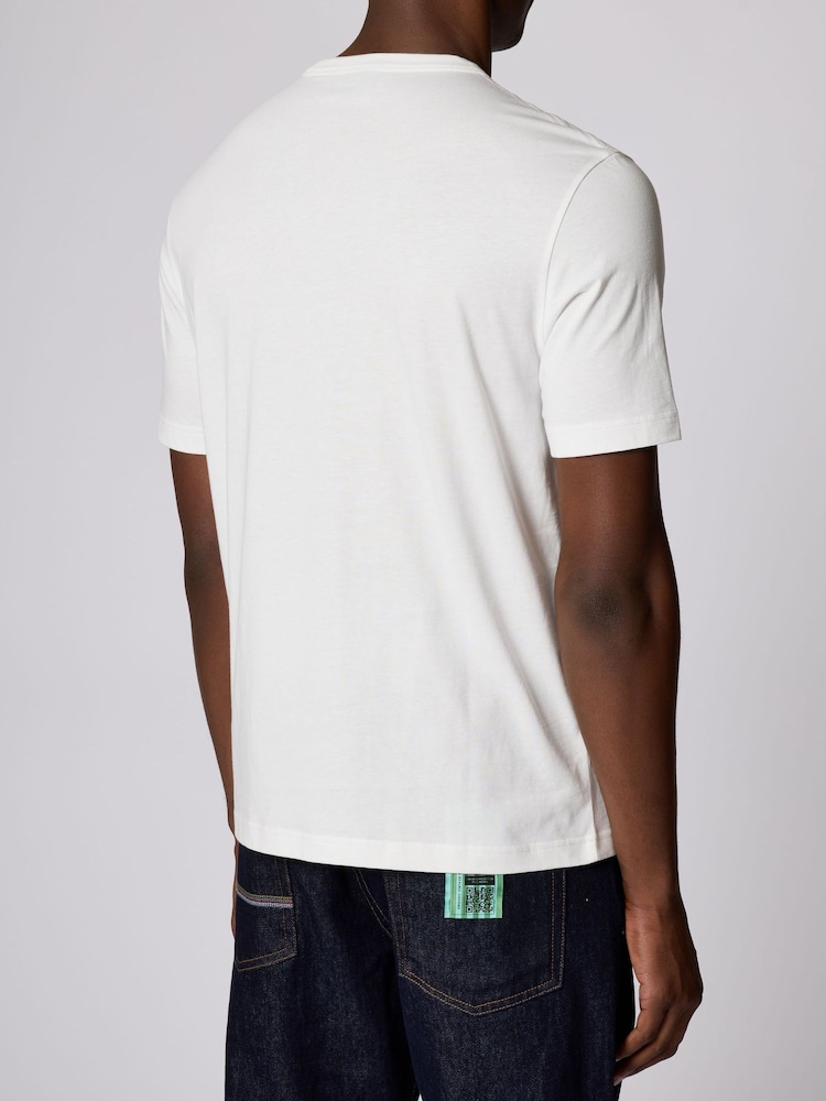 PS Paul Smith White Signature Stripe Hanger Graphic T-Shirt - Image 2 of 5