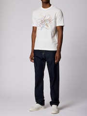 PS Paul Smith White Signature Stripe Hanger Graphic T-Shirt - Image 3 of 5
