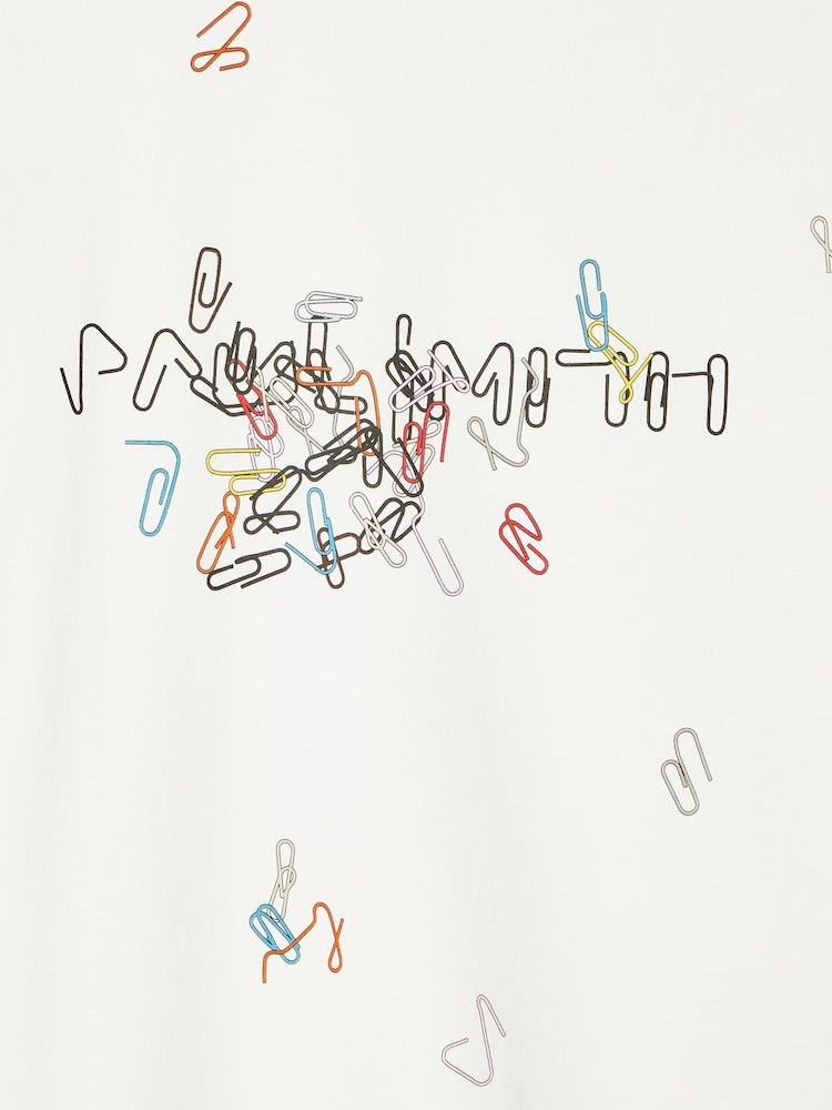 PS Paul Smith White Signature Stripe Hanger Graphic T-Shirt - Image 5 of 5