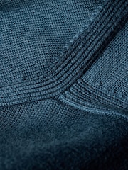 PS Paul Smith Inky Blue Block Rib Signature Stripe Zip Neck Polo Shirt - Image 2 of 6