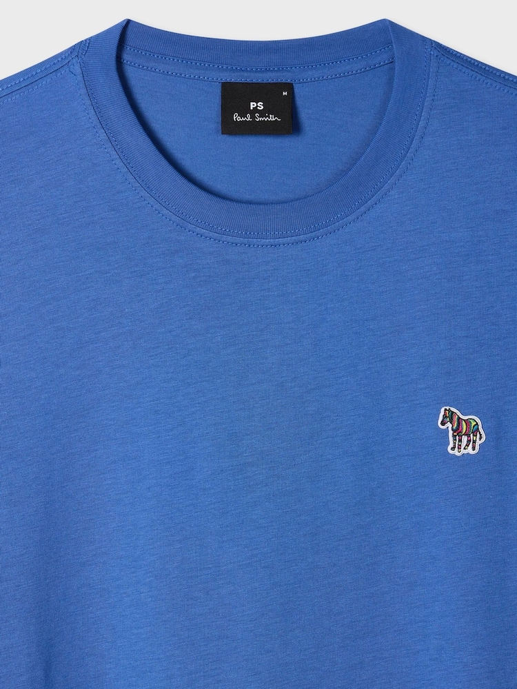 PS Paul Smith Blue Zebra Logo Cotton T-Shirt - Image 2 of 2