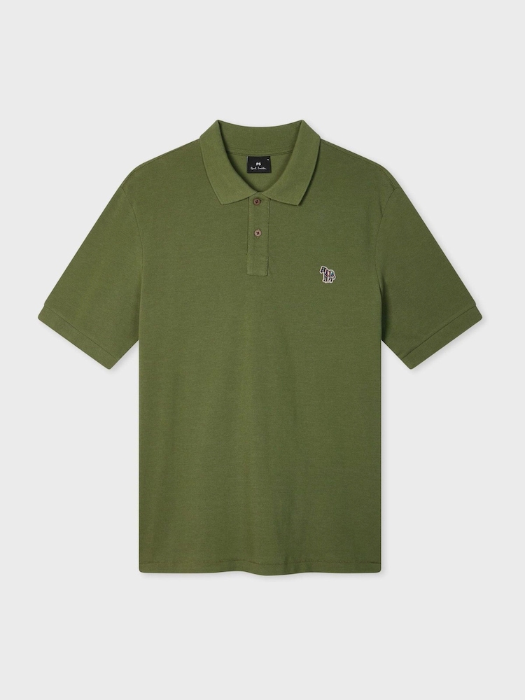PS Paul Smith Green Zebra Logo Polo Shirt - Image 1 of 2 PS Paul Smith Green Zebra Logo Polo Shirt - Image 1 of 2