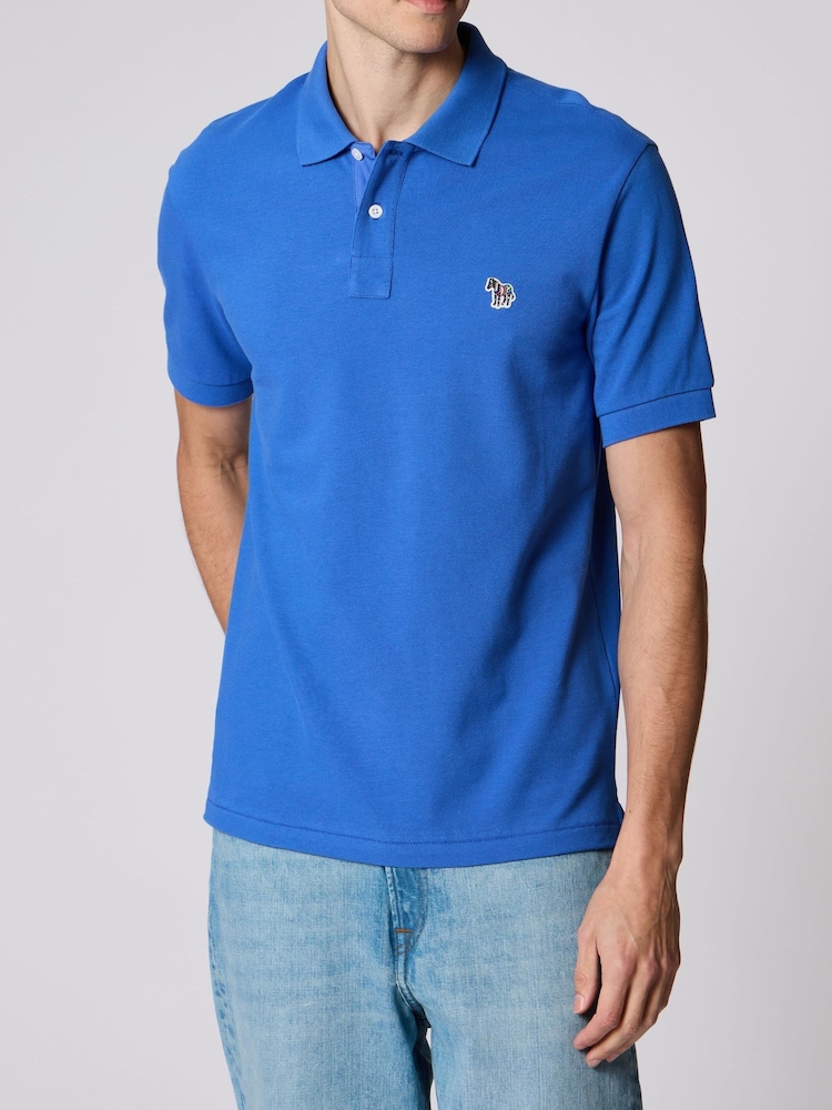 PS Paul Smith Blue Zebra Logo Polo Shirt - Image 1 of 4