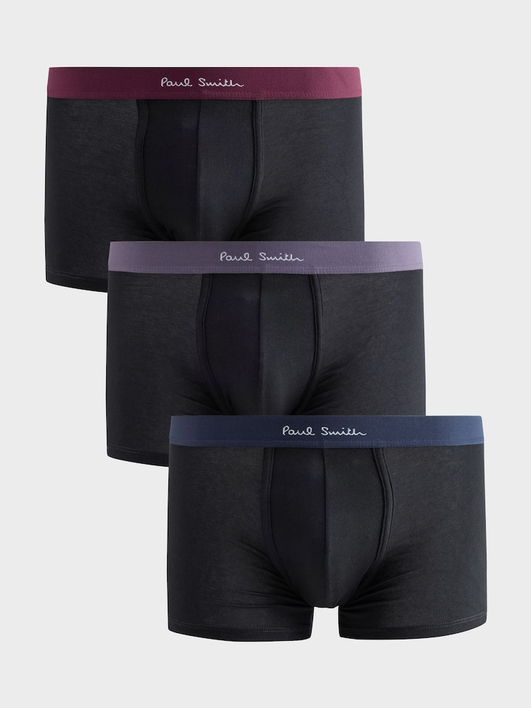 PS Paul Smith Black Contrast Logo Band Boxers 3 Pack - Image 1 of 4