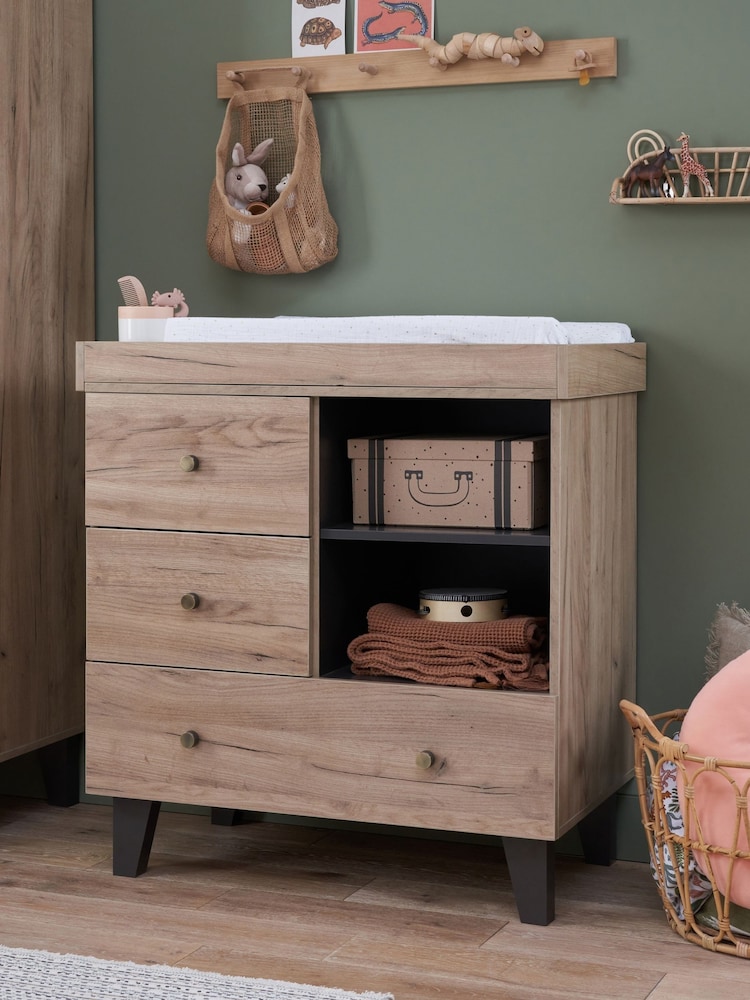 Tutti Bambini Distressed Oak Slate Grey Como Nursery Chest Changer - Image 1 of 4 Tutti Bambini Distressed Oak Slate Grey Como Nursery Chest Changer - Image 1 of 4