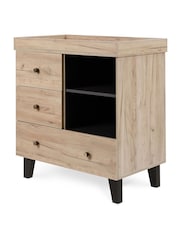 Tutti Bambini Distressed Oak Slate Grey Como Nursery Chest Changer - Image 3 of 4