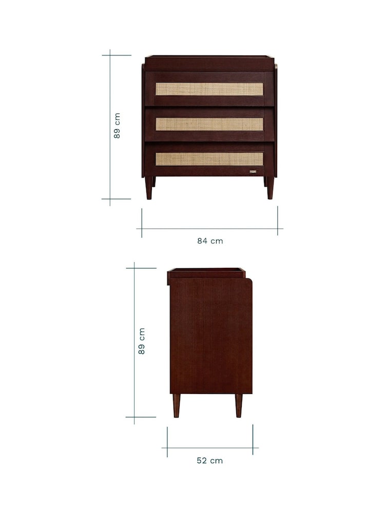 Tutti Bambini Warm Walnut Japandi Nursery Chest Changer - Image 5 of 5