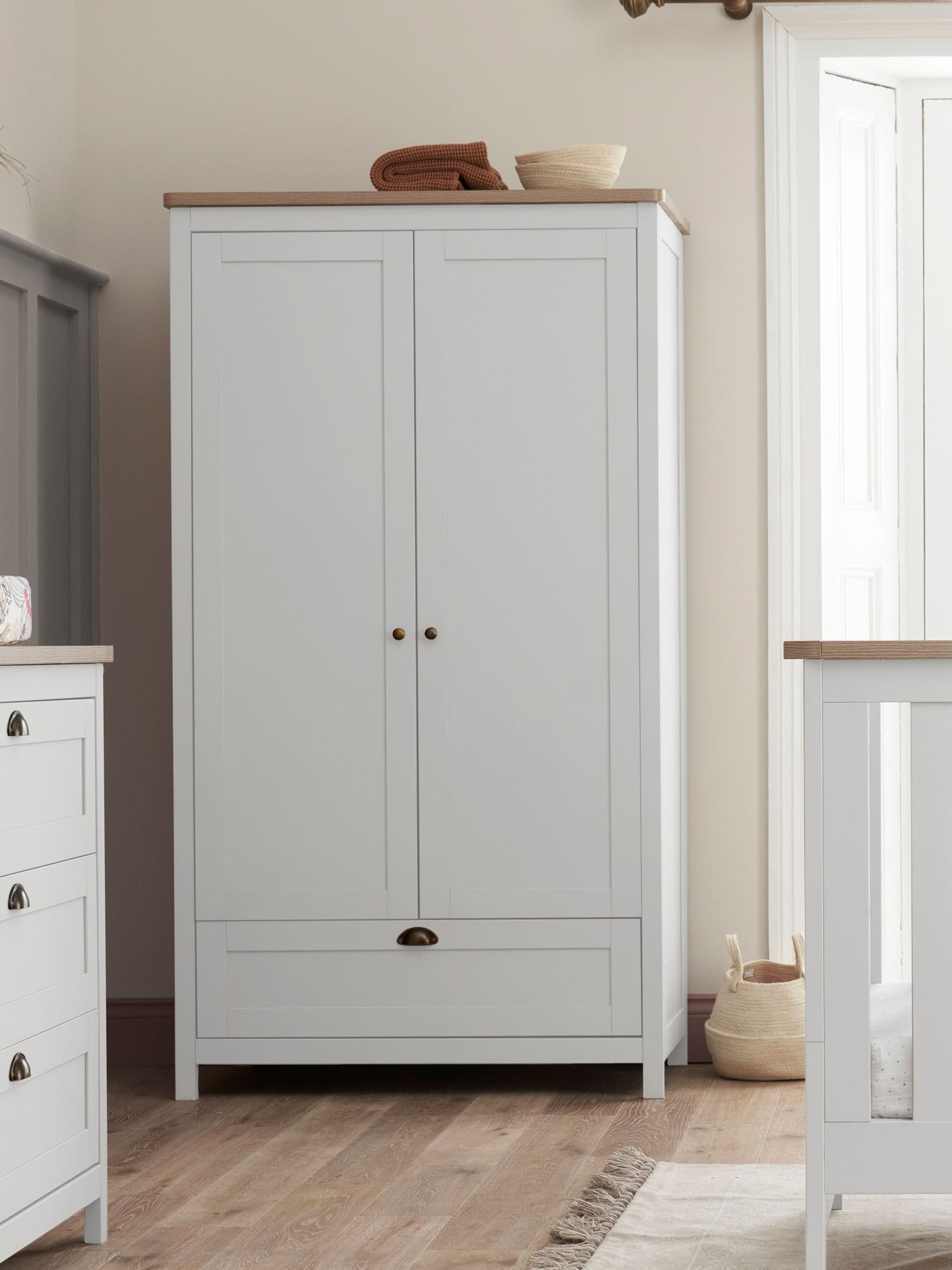 Tutti Bambini Unisex White Oak Verona Nursery Wardrobe