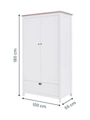 Tutti Bambini White Oak Verona Nursery Wardrobe - Image 3 of 5