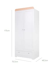 Tutti Bambini Dove Grey Oak Rio Nursery Wardrobe - Image 4 of 4