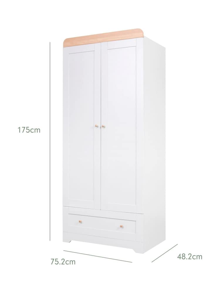 Tutti Bambini Dove Grey Oak Rio Nursery Wardrobe - Image 4 of 4