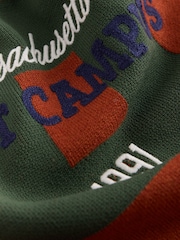 Rust Orange Boston Graphic Knitted Crew Neck Jumper - Image 7 of 7