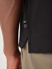 PS Paul Smith Black Signature Stripe Tipped Collar Polo Shirt - Image 6 of 7