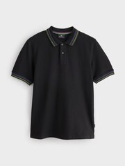 PS Paul Smith Black Signature Stripe Tipped Collar Polo Shirt - Image 7 of 7