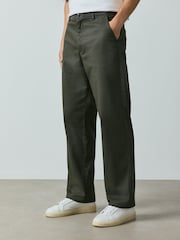 Green Relaxed Fit Cotton Rich Stretch Chinos - Image 3 of 10
