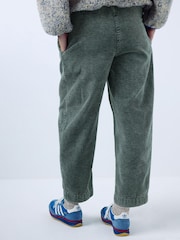Washed Green Barrel Leg Soft Cord Trousers - Image 4 of 5
