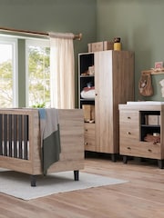 Tutti Bambini Distressed Oak Slate Grey 3 Piece Como Nursery Furniture Set - Image 1 of 11