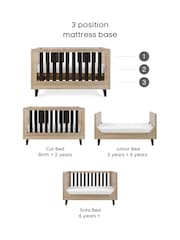 Tutti Bambini Distressed Oak Slate Grey 3 Piece Como Nursery Furniture Set - Image 10 of 11