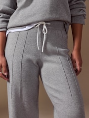 Grey Cosy Knit Look Barrel Joggers - Image 5 of 8