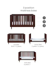 Tutti Bambini Warm Walnut 3 Piece Japandi Nursery Furniture Set - Image 9 of 10